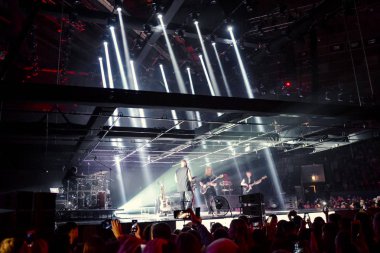 Kiev, Ukrayna - 19 Ekim 2018: Rock grubu Hardkiss 