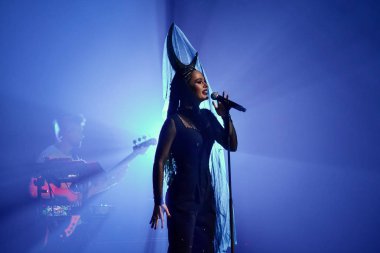 Kiev, Ukrayna - 19 Ekim 2018: Rock grubu Hardkiss 
