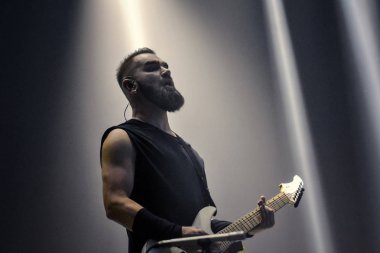 Kiev, Ukrayna - 19 Ekim 2018: Rock grubu Hardkiss 