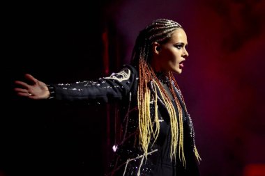 Kiev, Ukrayna - 19 Ekim 2018: Rock grubu Hardkiss 