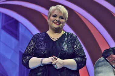 Kiev, Ukrayna - 13 Ekim 2017: Marina Poplavskaya oyuncu Studio 