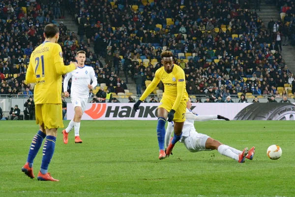 Kyiv Ukraine Março 2019 Jogadores Durante Jogo Uefa Europa League — Fotografia de Stock
