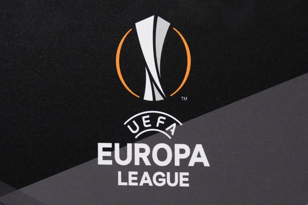 Kyiv Ucrania Marzo 2019 Logotipo Oficial Uefa Europa League Durante — Foto de Stock