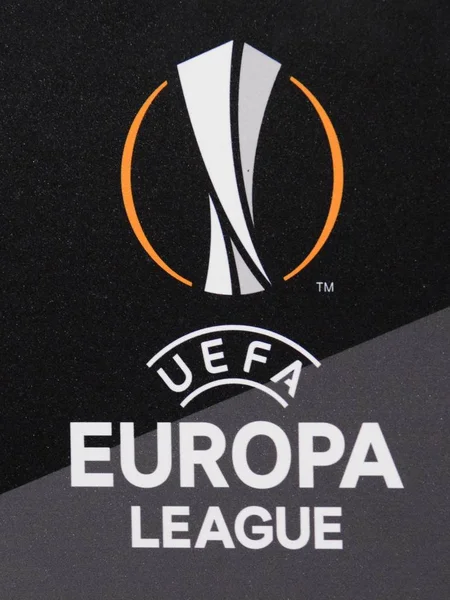 Kyiv Ucrania Marzo 2019 Logotipo Oficial Uefa Europa League Durante — Foto de Stock