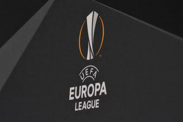Kiev Oekraïne Maart 2019 Officiële Logo Uefa Europa League Tijdens — Stockfoto