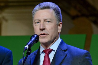 Kiev, Ukrayna - 26 Şubat 2019: Özel temsilcisi, bize departmanı, devlet Kurt Volker 2014 forumda 