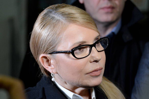 KYIV, UKRAINE - FEBRUARY 26, 2019: Ukrainian politician Yulia Tymoshenko during the forum "Amazing Stories of Crimea" devoted to the 5th anniversary of the military occupation of the Crimea by Russia in 2014