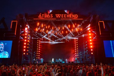 Kiev, Ukrayna - 9 Temmuz 2019: Müzik Festivali Atlas Weekend 2019 Ana Sahne