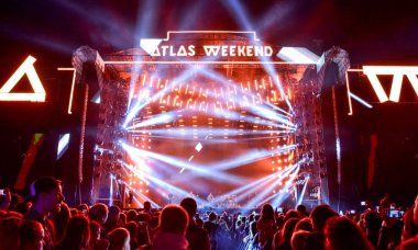 Kiev, Ukrayna - 12 Temmuz 2019: Müzik Festivali Atlas Weekend 2019 Ana Sahne