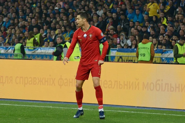 Kyiv Ukraine October 2019 Portugal Cristiano Ronaldo Euro Qualifying Soccer — Stock Photo, Image