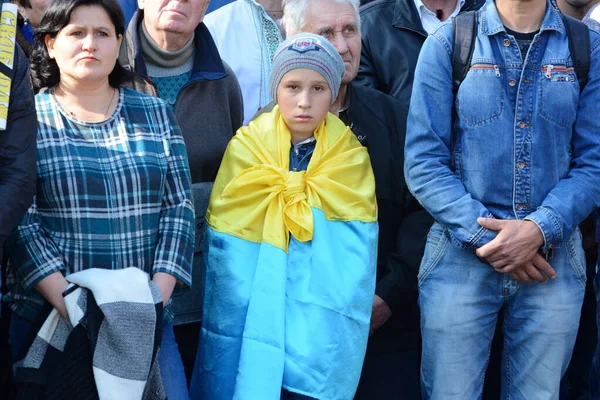 Kyiv Ukraine Outubro 2019 Ativistas Apoiantes Dos Movimentos Nacionalistas Ucranianos — Fotografia de Stock