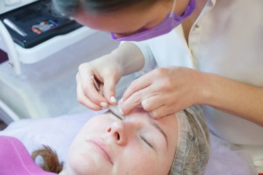 Kadın kirpik uzatma, kirpik Laminasyon için yordam