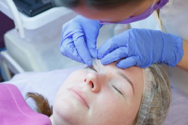 Kadın kirpik uzatma, kirpik Laminasyon için yordam