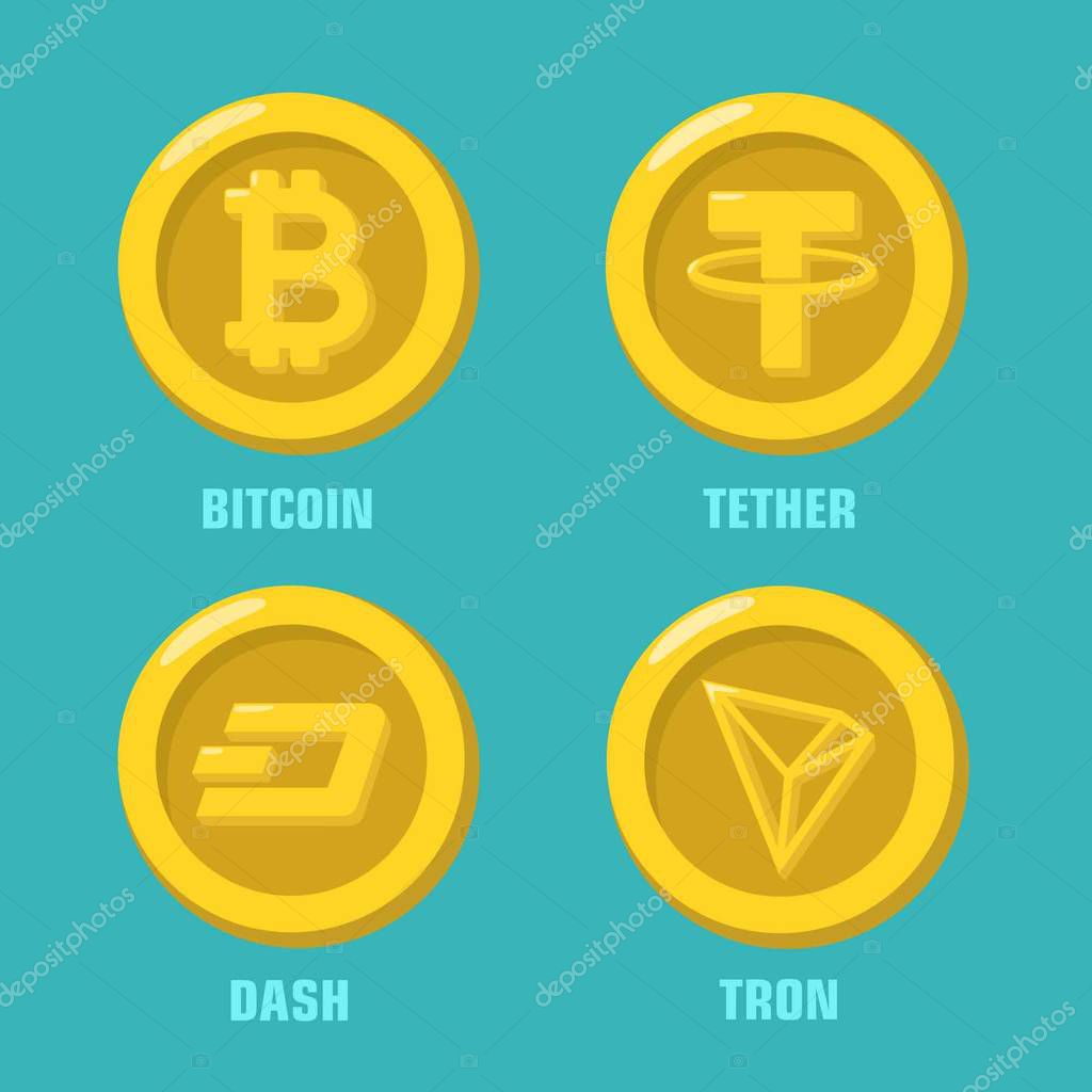 Vector Financial Icon Coin With Electronic Currency S Sign Bitcoin Currency Tether Cryptocash Dash Coin Tron Money Coins In A Flat Style Premium Vector In Adobe Illustrator Ai Ai Format Vector Financial Icon Coin With Electronic Currency S Sign Bitcoin Currency Tether Cryptocash Dash Coin Tron Money Coins In A Flat Style Premium Vector In Adobe Illustrator Ai Ai Format