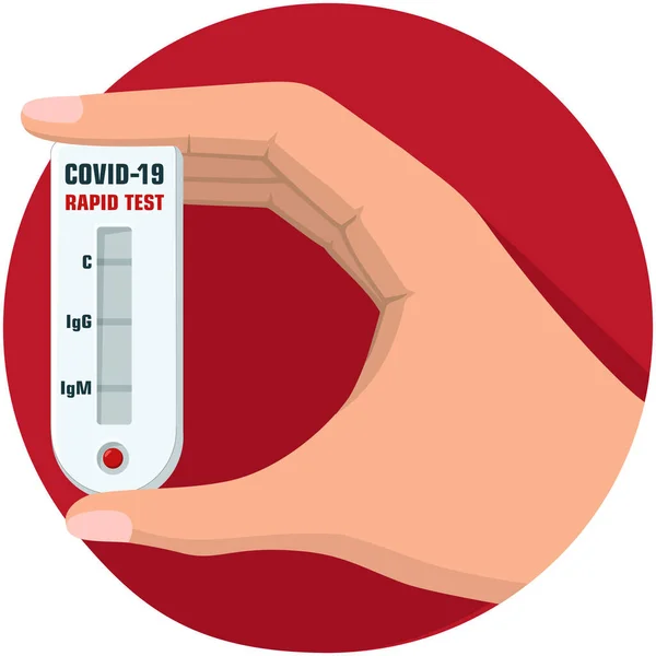 Вектор Медична Ікона Кров Ковадла Експрес Тест Руці Вірус Зображення — стоковий вектор
