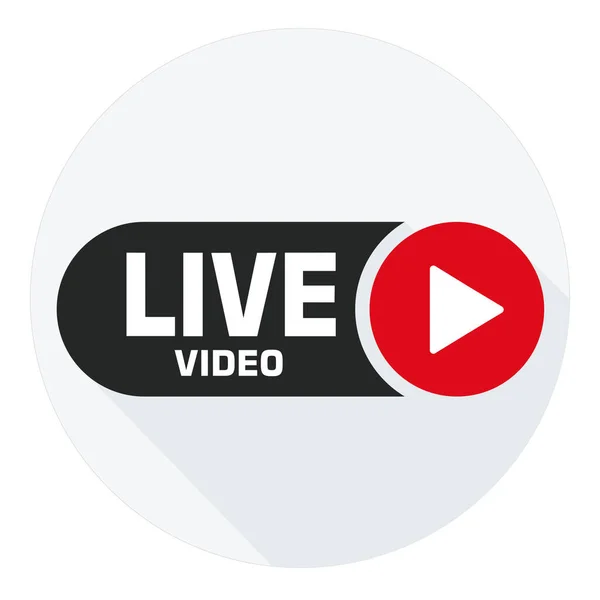 Vector Technology Icon Live Video Image Live Online Video Illustration — Stock Vector