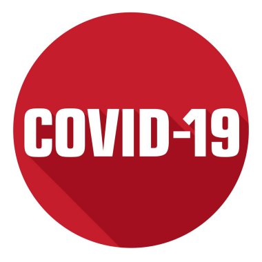 Tıbbi ikon virüsü covid-19 vektörü. Görüntü koronavirüs covid-19 işareti. Stock illüstrasyon covid-19 virüs simgesi