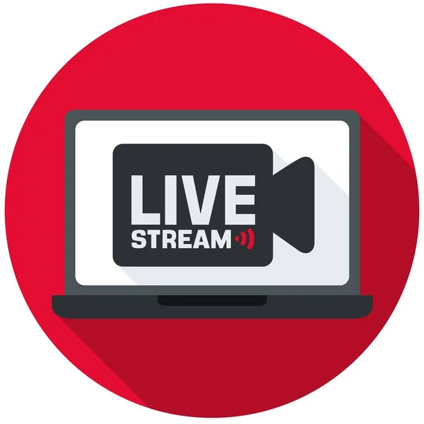 Vectoricoon Zendt Live Video Uit Afbeelding Online Stream Video Illustratie — Stockvector