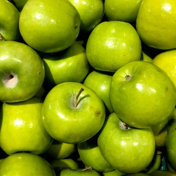 Macro photo fruit green apple. Stock photo nature food green apple