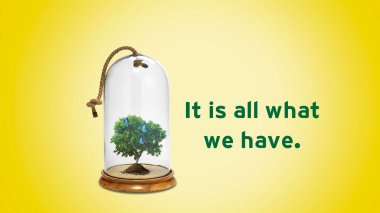 Sahip olduğumuz tek şey yeşil kavram, dünyayı kurtarmak, sürdürülebilirlik, hayat kurtarmak.