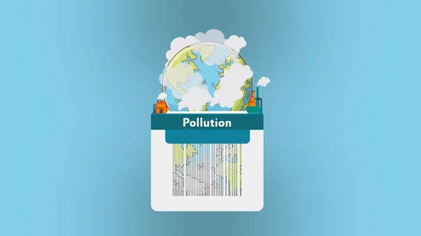 汚染後の新しい破壊マップ 汚染の概念を停止 — ストック写真