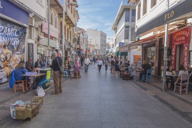 Ayvalık ın Bazaarı sokak görünümü