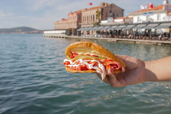 Most Famous Toast Turkey Ayvalik Toast — Stock Photo, Image