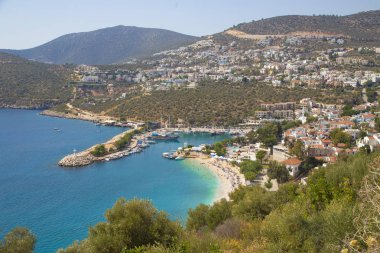 Deniz kenti Kalkan Turizm, Akdeniz maliyet. Antalya, Türkiye