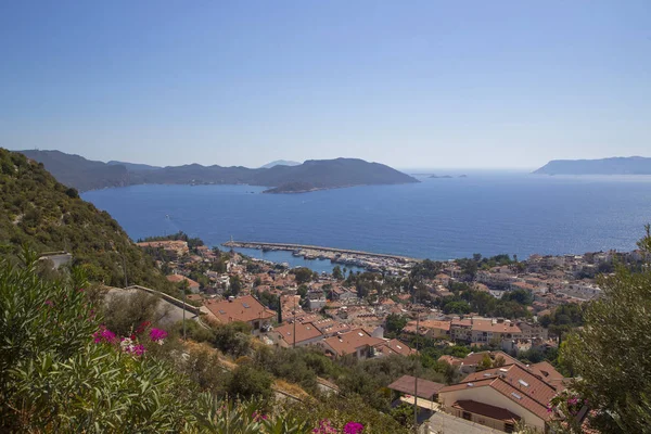 Aerial Panoramic View Popular Resort City Kas Turkey — Stock Photo, Image