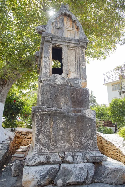 Tombeau Historique Avec Lion Monument Kas Turquie — Photo