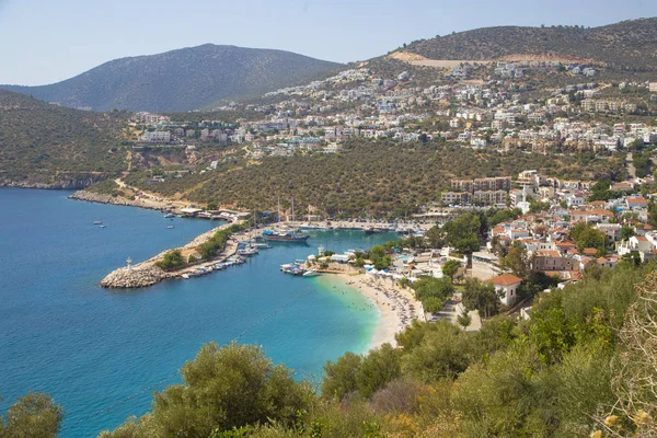 Vista Mar Ciudad Turística Kalkan Costo Mediterráneo Antalya Turquía —  Fotos de Stock