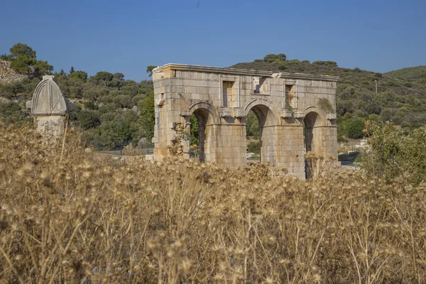 Oude Ruïnes Van Poorten Patara Turkije — Stockfoto