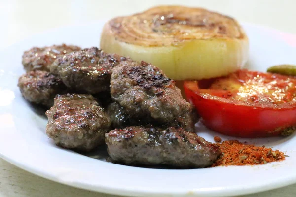 Aydin Cine Turkish Food Kofte Kofta Polpette Piccanti Kebab Kebap — Foto Stock