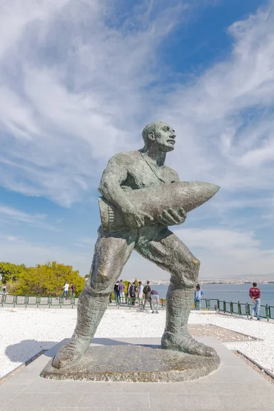 Canakkale Turquie Octobre 2017 Statue Héros Bataille Gallipoli Caporal Turc — Photo