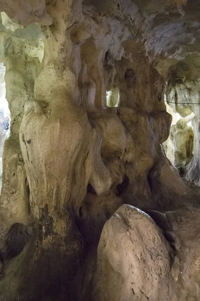 Interior Large Hall Old Karain Cave Hidden Mount Katran Mediterranean — Stock Photo, Image