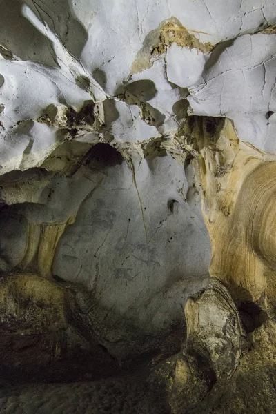 Interior Large Hall Old Karain Cave Hidden Mount Katran Mediterranean — Stock Photo, Image