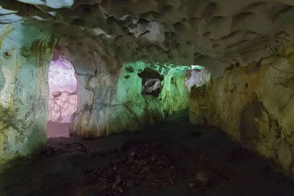 Intérieur Grande Salle Ancienne Grotte Karain Cachée Dans Mont Katran — Photo