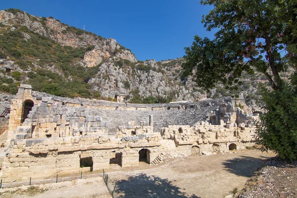Myra Antik Greko Romen Amfitiyatrosu Demre Türkiye — Stok fotoğraf