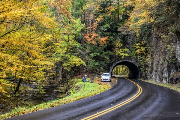 Great Smoky Mountains National Park Usa 2018 Turisté Fotografie Barvy — Stock fotografie