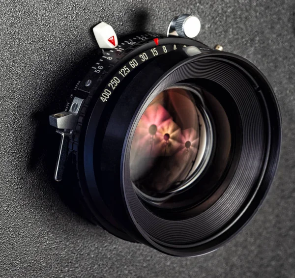 Close-up of Professional View Camera Lens — Stock Photo, Image