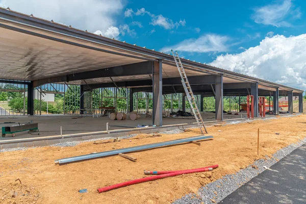 Horizontale Aufnahme Der Innenansicht Eines Kommerziellen Bauprojekts — Stockfoto