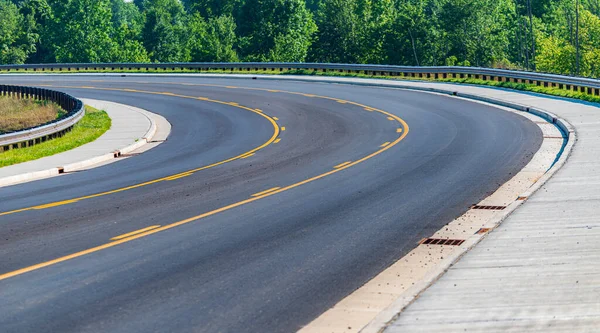 Horizontal Shot Curve New City Street — Stock Photo, Image