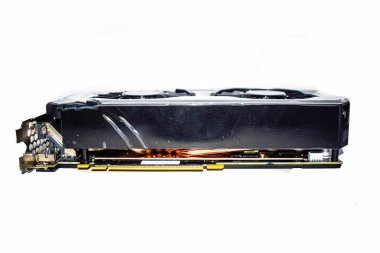 Bilgisayar Gtx1060 yedek parça beyaz arka plan üzerinde izole ekran kartı
