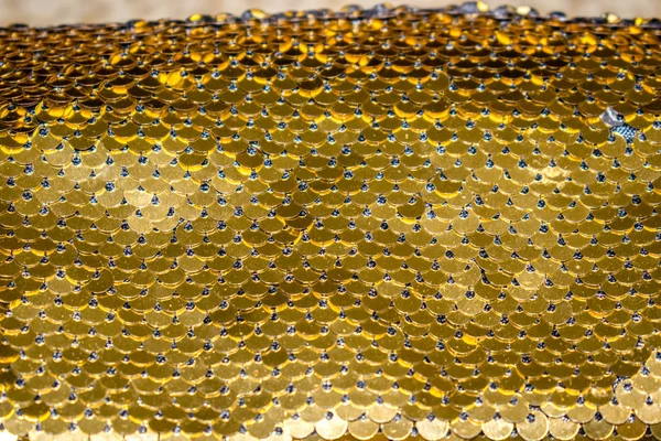Paillette Paillette Pailletten Gelb Gold Farbe Zum Dekorieren Handtaschen Kleidung — Stockfoto