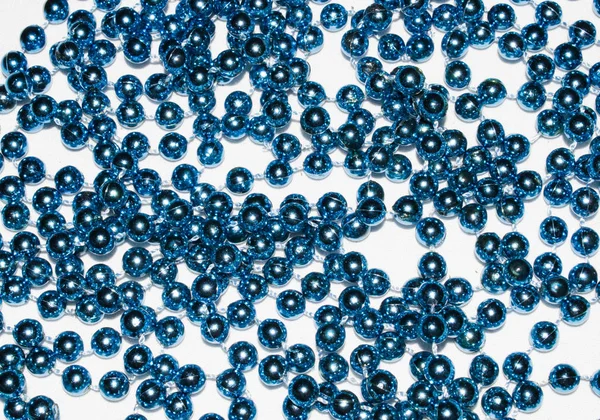 Perlen Aus Kleinen Kugeln Zum Dekorieren Von Weihnachtsbäumen — Stockfoto
