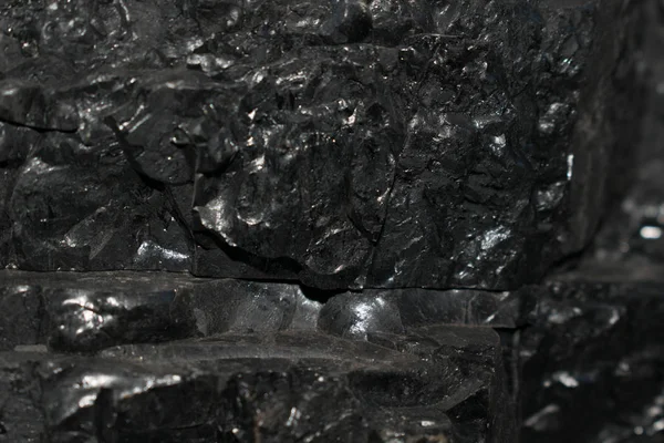 Mineral Carbón Utiliza Como Combustible Para Diseño Fondo —  Fotos de Stock