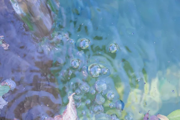 Vattendroppar Naturen Stänk Speglar Bubblor För Bakgrundsdesign — Stockfoto