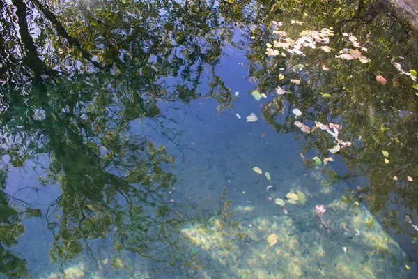 Agua Naturaleza Salpica Gotas Burbujas Reflexión Para Diseño Fondo — Foto de Stock