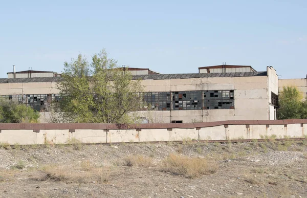 Edificios Abandonados Una Antigua Fábrica Industrial Ruinas Para Fondo Diseño —  Fotos de Stock