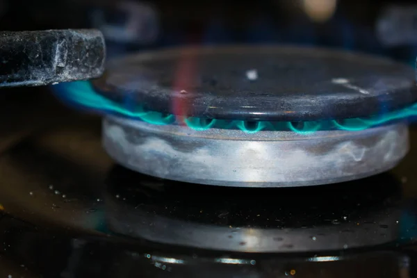 Gas blue flame burner stove is black hot burning waste for design